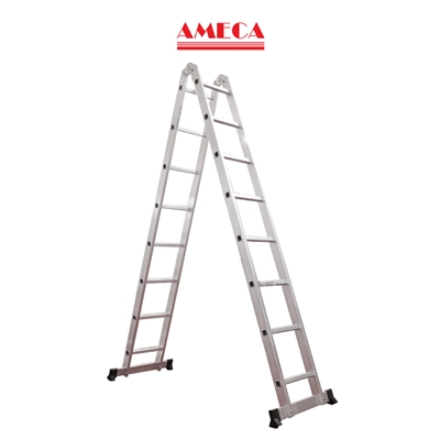 Thang nhôm gấp chữ A khóa tự động Ameca AMC-M310 chiều cao chữ A 2,9m Thang nhôm gấp chữ A khóa tự động Ameca AMC-M310 chiều cao chữ A 2,9m